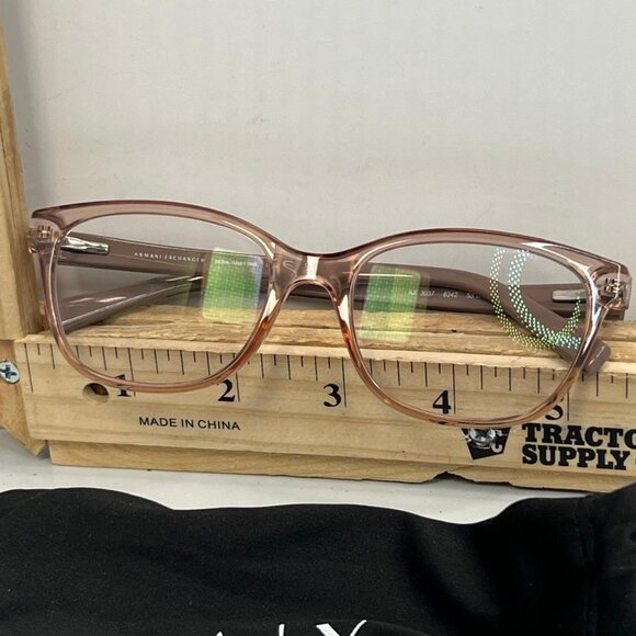 Accessories - Armani Exchange AX 3037 Powder Pink Eyeglasses 53 17 140 with Black Case